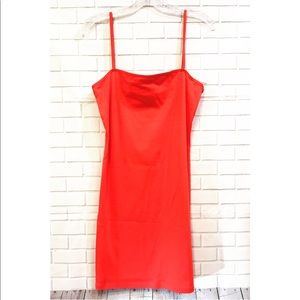 TopShop Orange BodyCon Midi Dress Nordstrom Size 8
